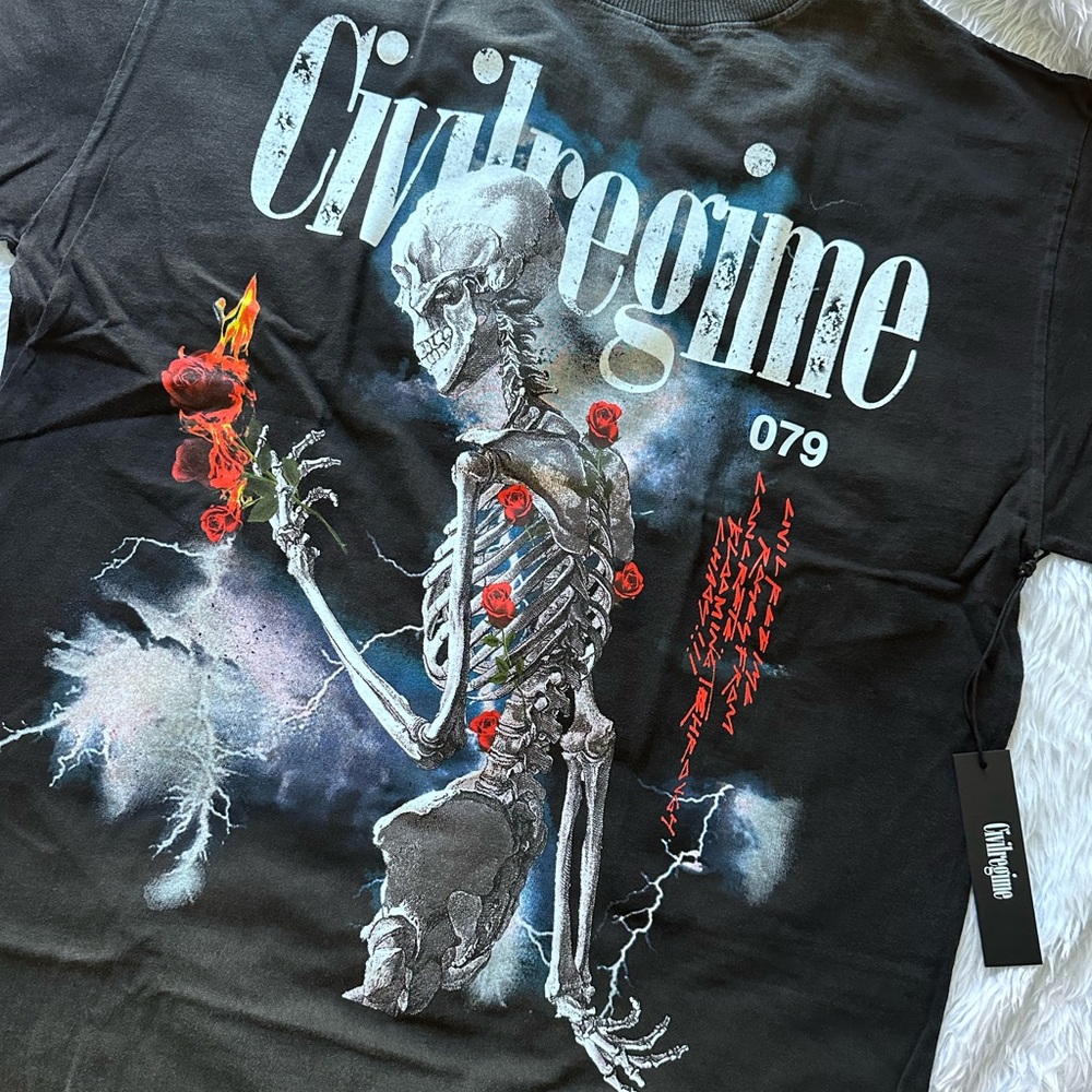 NIB CIVIL REGIME REAP IN THE STORM TEE IN VINTAGE BLACK SZ M (RARE! ) - Picture 5 of 7